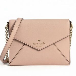 Kate Spade Sadie Envelope Crossbody Bag Saffiano Leather Pink